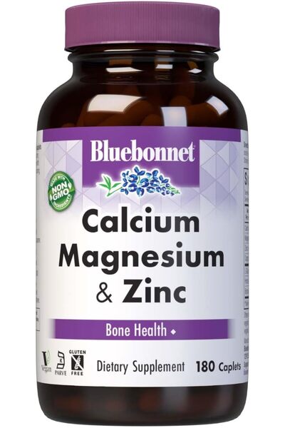 Bluebonnet Nutrition مكمل غذائي من الكالسيوم والمغنيسيوم والزنك من بلو بونيت ...