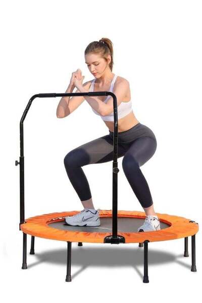 MAAS Home Sports Trampoline with Support Handle for Cardio and Muscle Strengt...