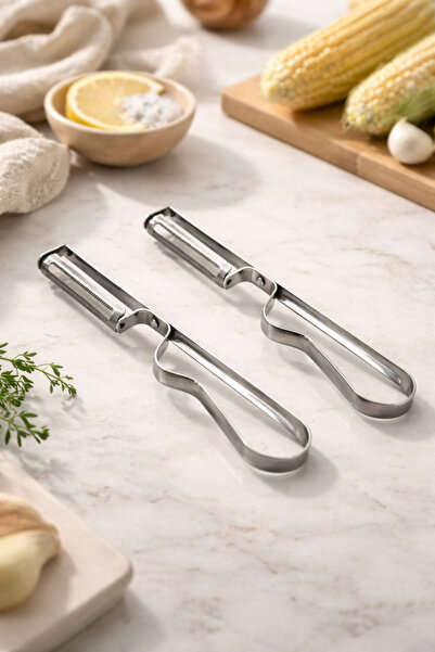 DİVAYS Paslanmaz Çelik 2'li Sebze Meyve Soyacağı Seti - Pratik Patates Havuç ...