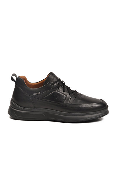 AYAKMOD Black Genuine Leather Men's Casual Shoes 252070 m