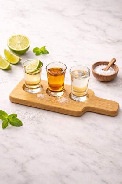 Fhilli 3-Piece Bamboo Mini Coaster Presentation Stand 27 cm