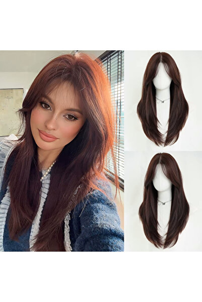 REMY HAİR Kestane Renk Perçemli Peruk