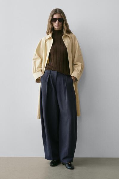 Massimo Dutti Pilili dökümlü pantolon