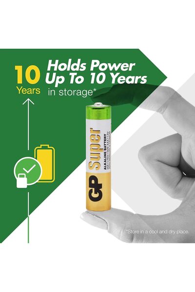 GP بطاريات قلوية فائقة AAA LR03 1.5 فولت صغيرة الحجم | عبوة من 4 بطاريات