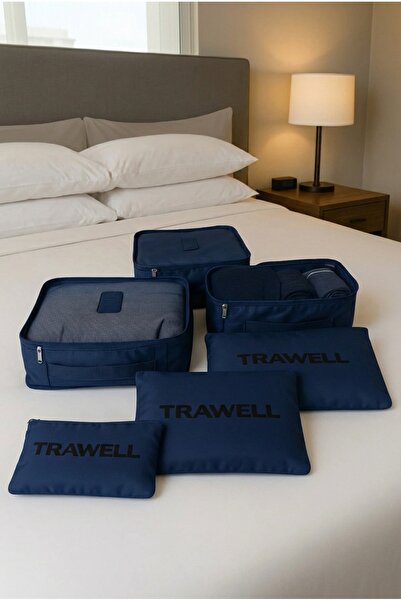 Wexta Valiz İçi Düzenleyici - LACİVERT - Bavul Ambalaj Seti Saklama Hurcu, Ta...