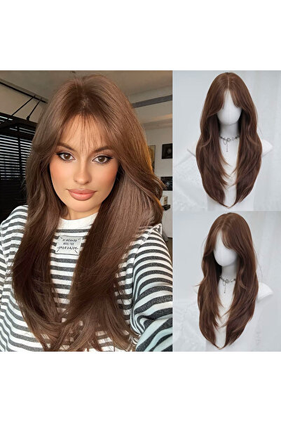 REMY HAİR Fındık Kahve Düz Perçemli Peruk