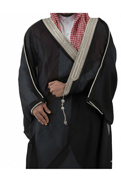 fakhama بشت رجالي سعودي حديدي بتطريز فضي فاخر