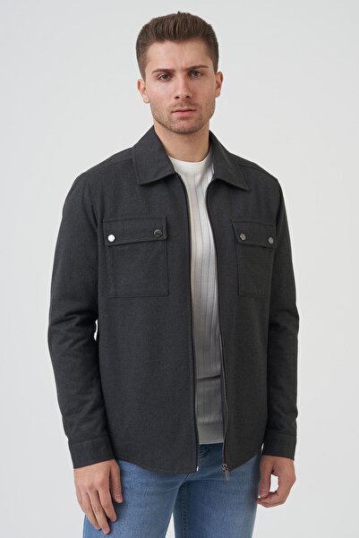 White Stone New York 58161 Slim Fit Coat Dark Gray