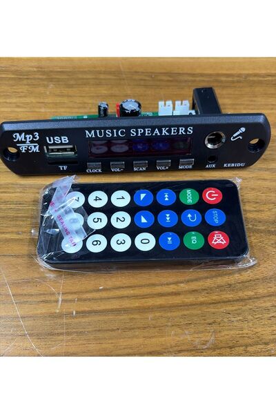 zerzembe Yeni 2023 Mikrofonlu 12v Bluetooth Mp3 Wma Wav Dekoder Kurulu Araba ...