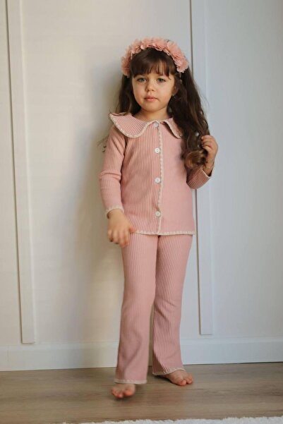 Pantulux Girl's Baby Collar Double Top and Bottom Set – V003-Jlb-008