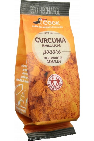 COOK Pudră organică de turmeric (curcuma) 35g, reumplere