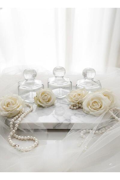 ÖZENTOPTANHEDİYELİK 50 cc cam istiridye kolonya şişesi (tıpa kapak dahildir) ...