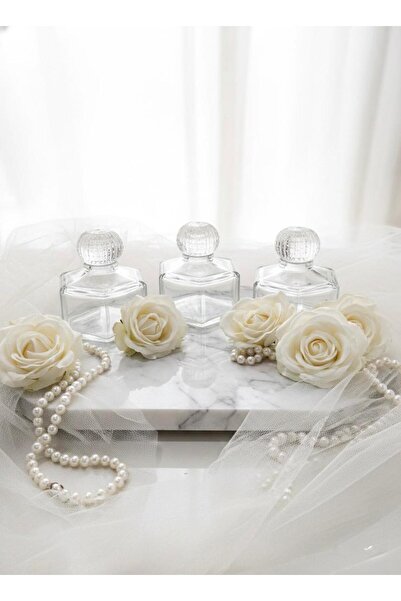 ÖZENTOPTANHEDİYELİK 50 cc cam prizma kolonya şişesi (kapak tıpa dahildir) 10 ...