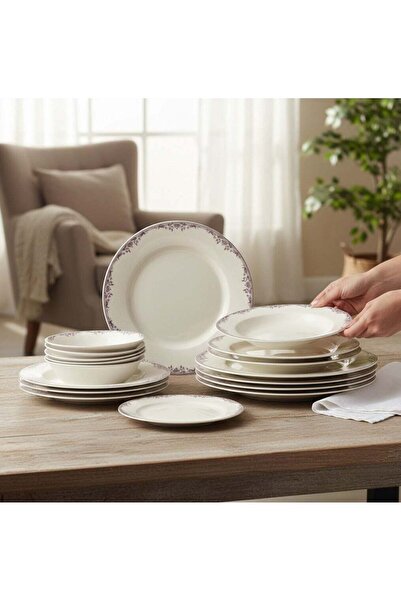 HOMEVEO Home View 24-Piece Porcelain Dinner Set - Elegant Luxury for Every Oc...
