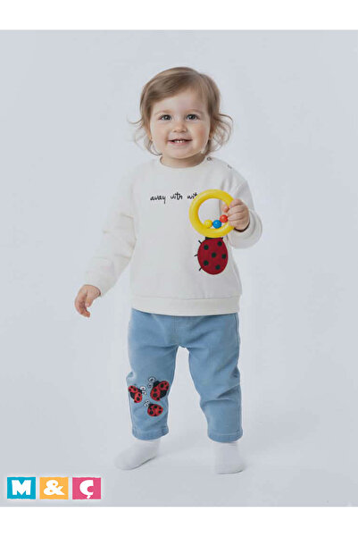 MÇ FAMİLY STORe Baby Girl Children's 2-Piece Set Bottom and Top Swaetshirt Le...