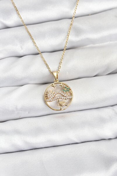 STİLLOVE سلسلة من الفولاذ 316L باللون الذهبي، قلادة نسائية مرصعة بحجر الزركون