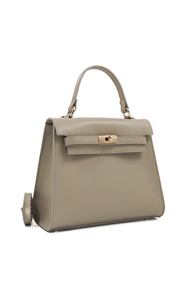 Posete Fagaras Teresa Leather Purse - Cream, Casual Bag Made of Genuine Leath...