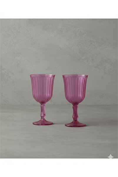 English Home Carnival Cam 3'lü Kadeh 120 ml Fuşya (KUTUSUZ ÜRÜNDÜR)