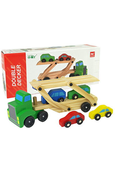 Three top online Wooden Green Truck with Trucks Blocks