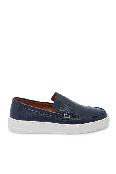Tergan Lacivert Hakiki Deri Erkek Loafer - E25I1AY57269-A31