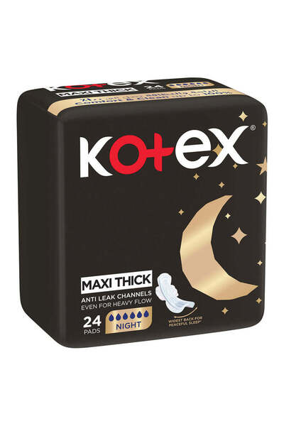 Kotex Maxi Protect Night Pads with Wings, 24 Pieces