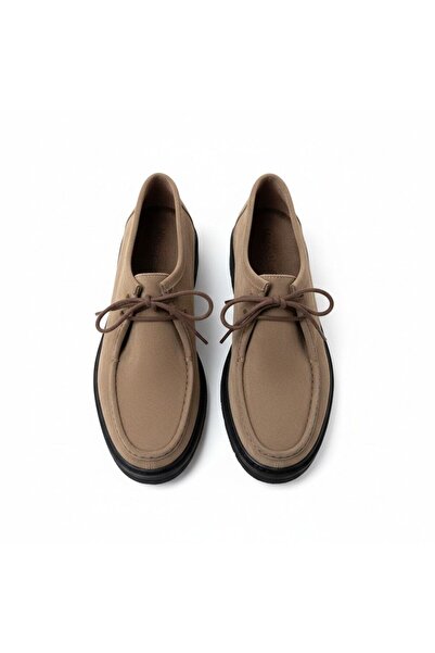 NE&VE SHOES Γυναικεία casual παπούτσια από γνήσιο δέρμα βιζόν με κορδόνια