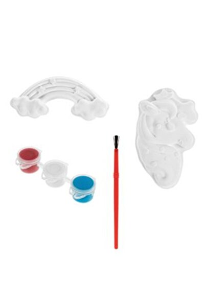 SHOPIENS Set accesorii pentru Plaster Creations Unicorn curcubeu cu vopsea și...