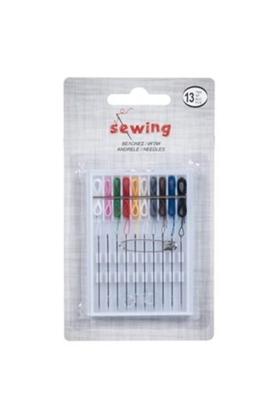 SHOPIENS Needles with Thread and Buttons - 13 pcs