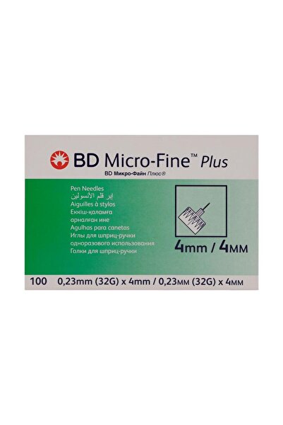 Bd Micro-Fine Plus Sterile 32G Insulin Pen Needles (0.23x4mm), 100 Pieces