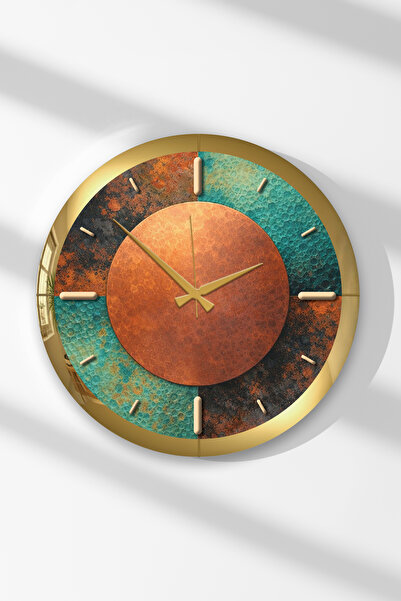 Zevahir Mobilya Dekorasyon Ceas de perete rotund din MDF, cu textură a timpul...