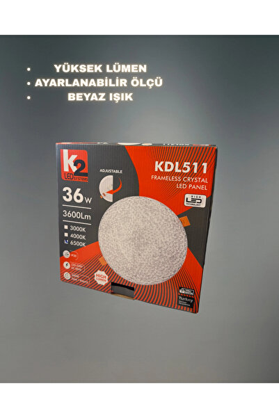 Kendal K2 KDL511 Ayarlanabilir Kristal Sıva Altı Led Panel 36W Beyaz Işık