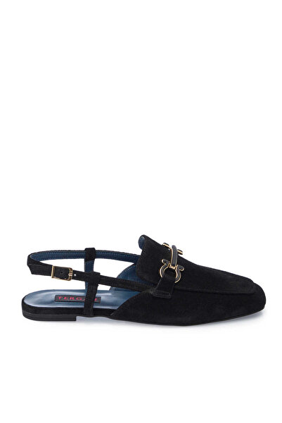 Tergan Siyah Hakiki Süet Deri Kadın Loafer - K25Y1AY67913-A01