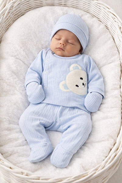 VERONA TARZ Baby Girl and Boy 5-Piece Hospital Discharge Set Newborn Cotton M...