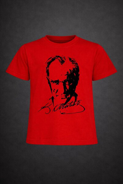 NACAR STORE تي شيرت للأولاد والبنات مطبوع عليه ATATURK بأكمام قصيرة 23 أبريل-...