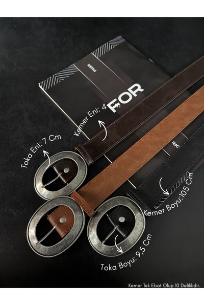 Fiori Women's Faux Leather Oval Buckle Belt, Jacket Belt, Shirt Belt, Dress Belt