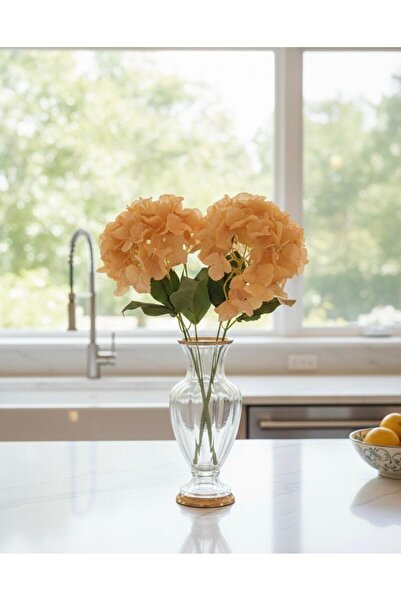 BAKBURAYA YAPAY ÇİÇEKÇİLİK 1 Piece of 5-Branch Hydrangea Flower for Home Vase...
