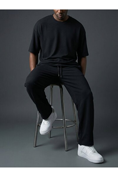 KHAYN ERKEK YUMUŞAK DOKULU BOL KESİM BİSİKLET YAKA TİŞÖRT EŞOFMAN TAKIMI K8996OT