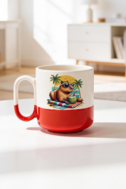 BB TRADE Kapibara Holiday Design Ceramic Printed Pro Mug 330ml