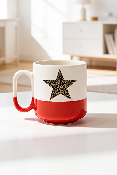 BB TRADE Leopard Star Design Ceramic Printed Pro Mug 330ml