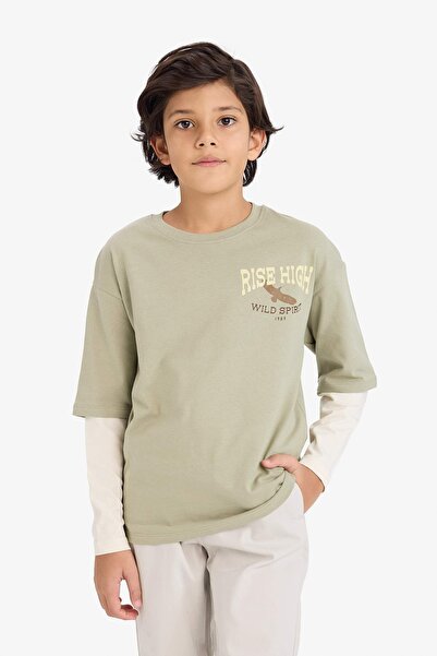 DeFacto Băiat tricou G6323A8/GN497 VERDE