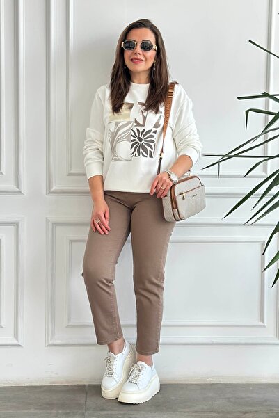 Yağmur Butik Jean Mom Lycra cu talie înaltă