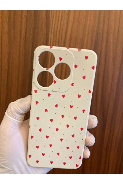 Newon Realme C61 Heart Printed Inside Velvet Premium Silicone Phone Case (Rmx...