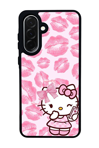 SCALETA CASE Samsung Galaxy A36 Uyumlu Hello Kitty Tasarımlı Glossy Mat Siyah...