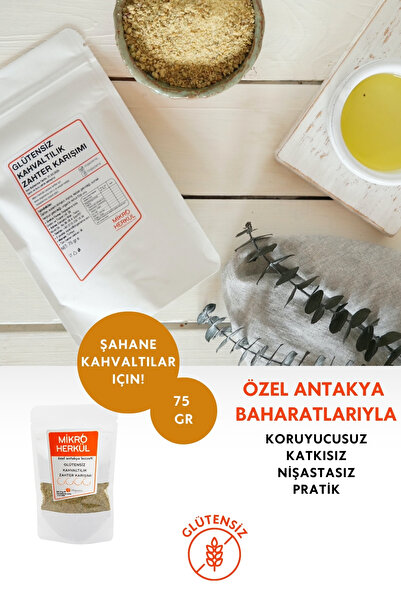 Glütensiz Kahvaltılık Zahter Karışımı 75 gr/Filizlendirilmiş Unlu/Katkısız/Vegan
