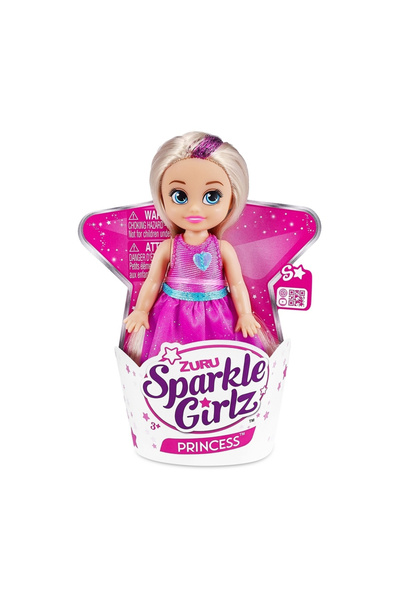 Sparkle Girlz Păpușă mini prințesă, roz, 12 cm