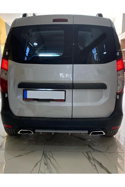 OTO H.İ.T. DACİA DOKKER UYUMLU BODY KİT DİFÜZÖR 2 ÇIKIŞ KARE GRİ MODEL 3
