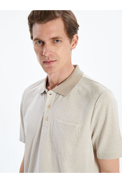 LC Waikiki تي شيرت رجالي ذو مظهر ميرسيريزد بياقة روبا مطوية من UZG STORE