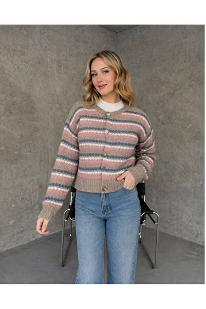 MeyyoModa Angora Gold Dügmeli Hırka