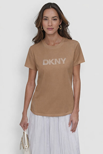 Dkny تيشيرت قصير الأكمام بشعار