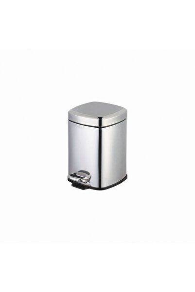 Plastor Square stainless steel waste bin with pedal 12 l